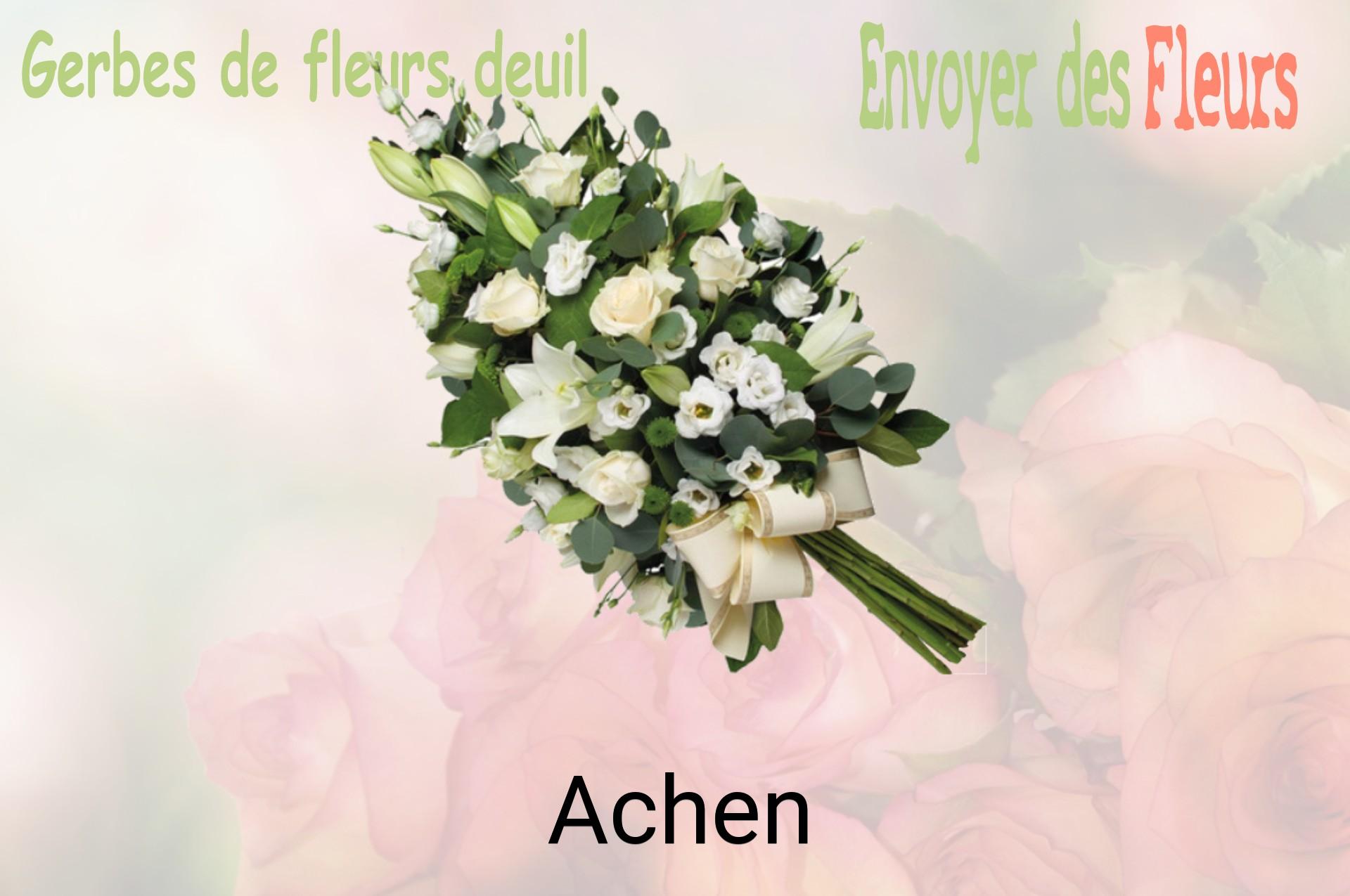 Gerbe de fleurs de deuil livrée à Achen